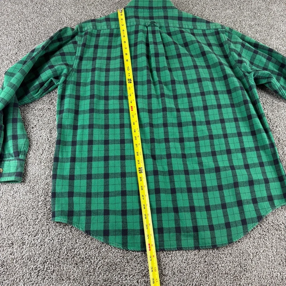 CC Filson 850 Shirt X-Large  Green Plaid Flannel Heavy Cotton Fishing Guide - Picture 10 of 10